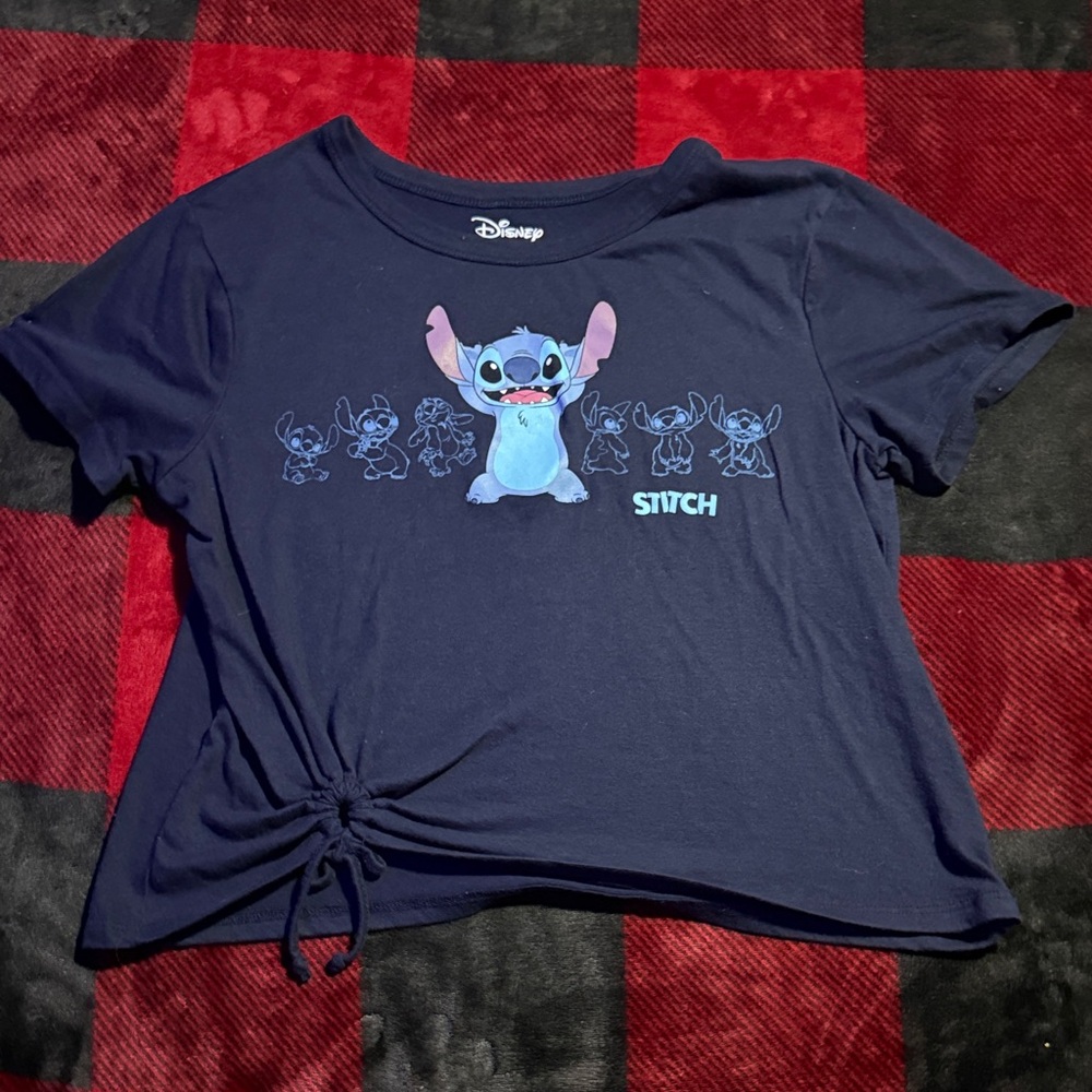 Disney Navy Blue Stitch Graphic Tee
